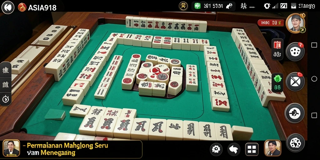 Tampilan gameplay Mahjong yang seru di ASIA918.