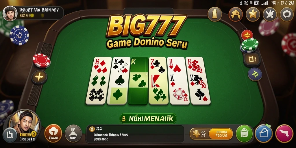 Tampilan gameplay Domino yang menarik dan seru di BIG777.