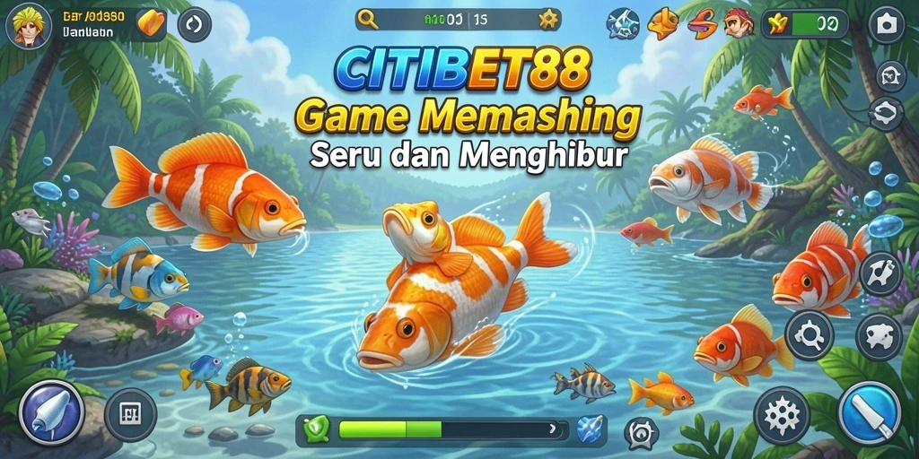 Gameplay seru CITIBET88 saat memancing ikan besar.