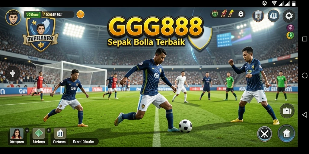 Tangkapan layar <strong>GGG888</strong> yang menampilkan aksi lapangan sepak bola yang mendebarkan.
