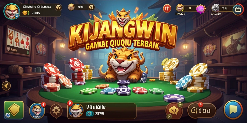 Tampilan gameplay seru QiuQiu di KIJANGWIN.