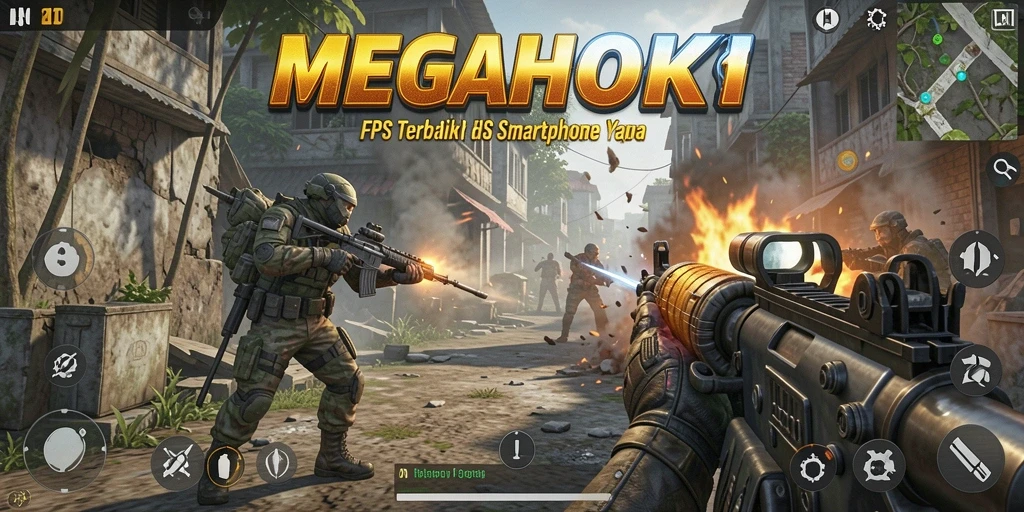 Tampilan seru dari gameplay menembak di MEGAHOKI.