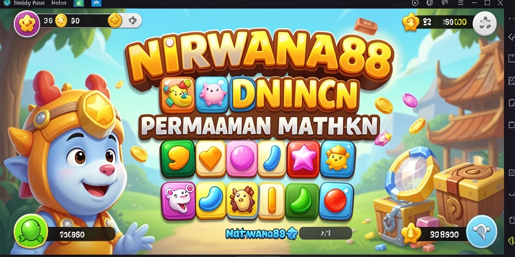 Screenshot permainan NIRWANA88 menampilkan gameplay Match-3 yang seru.