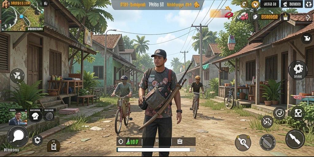 Screenshot gameplay PT89 menampilkan interaksi antar karakter yang hidup.