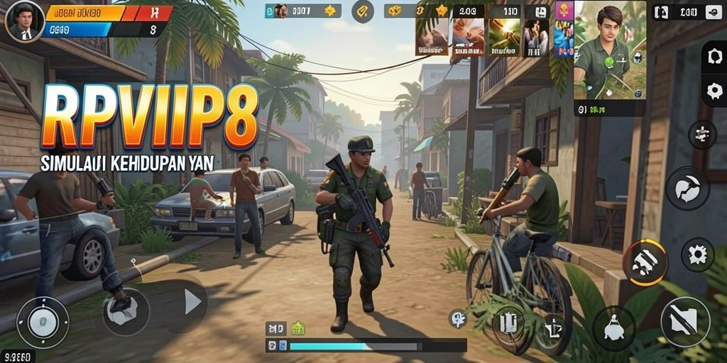 Tampilan gameplay menarik dari RPVIP8 dalam simulasi kehidupan.