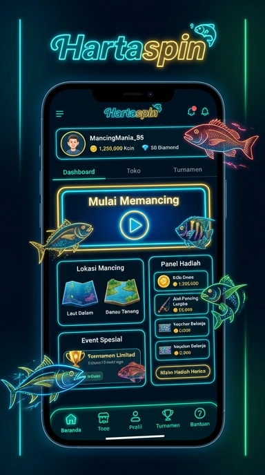 Tampilan antarmuka aplikasi hartaspin yang sederhana dan mudah digunakan.